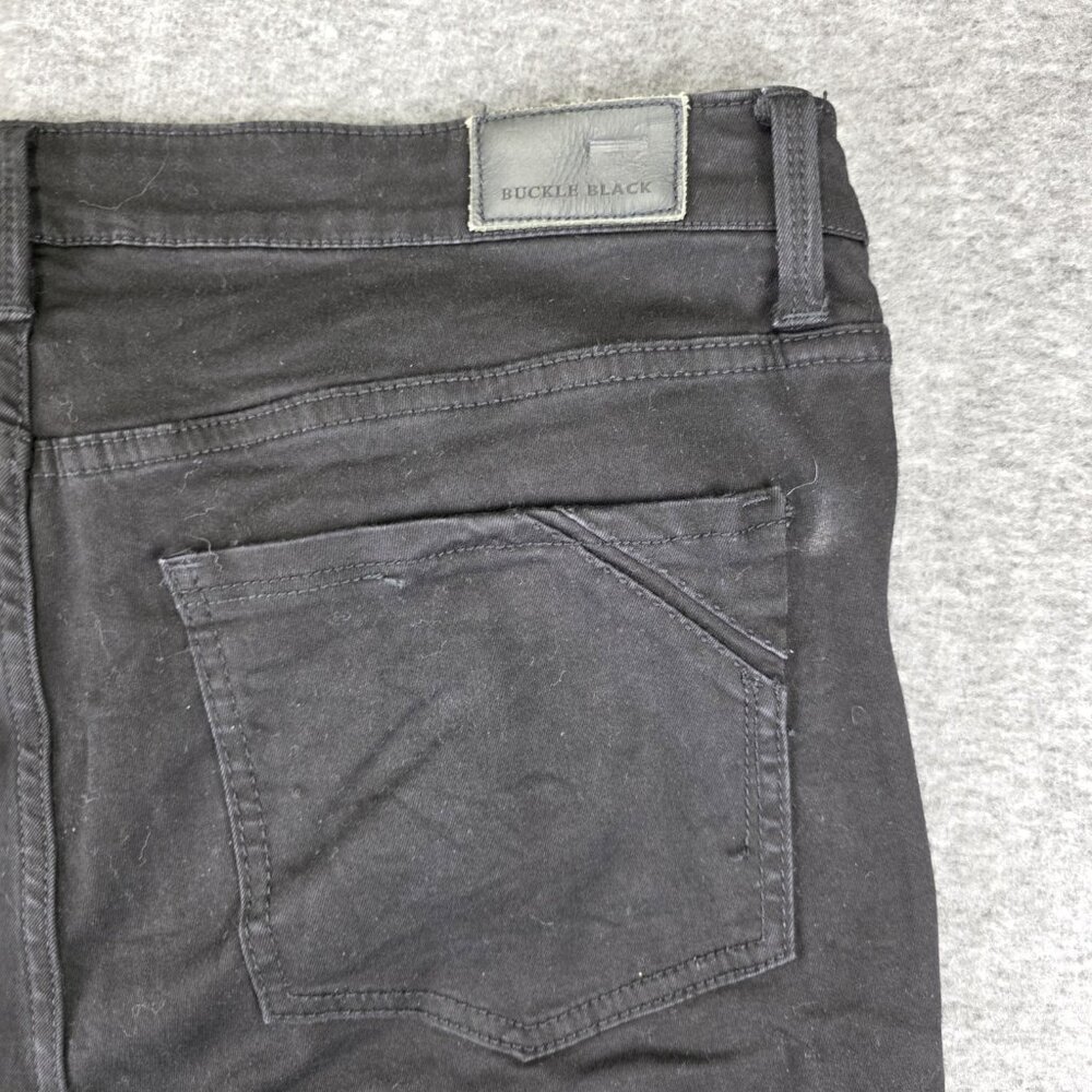Buckle Black Tailored Bootcut Jeans Womens 32x30 Black Mid Rise Stretch Denim - Picture 3 of 9